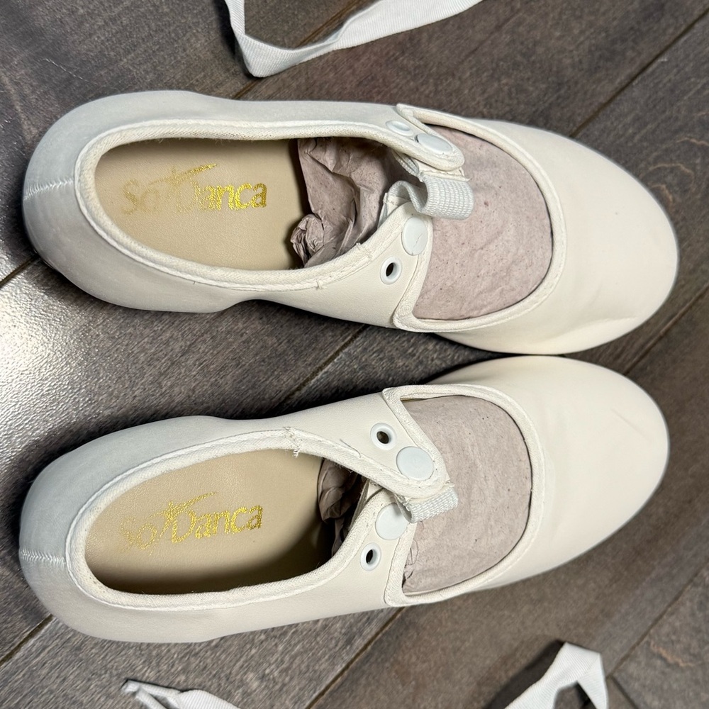 Kids tap dancing White Shoes « So Danca » brand